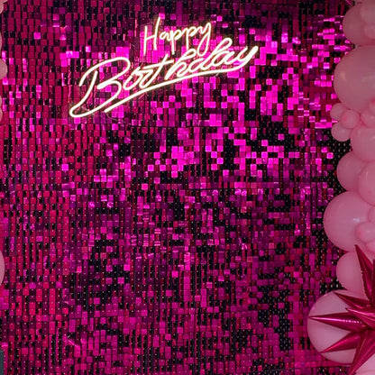 Shimmer Sequin Wall Birthday Party Photo Booth Backdrop- Various colors available Pink Gold Green Sliver White