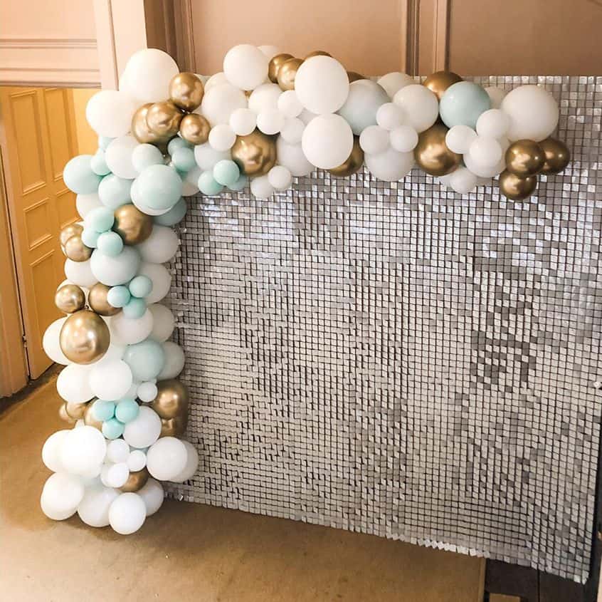 Shimmer Sequin Wall Birthday Party Photo Booth Backdrop- Various colors available Pink Gold Green Sliver White