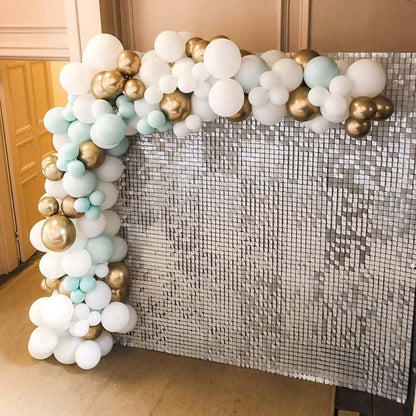 Shimmer Sequin Wall Birthday Party Photo Booth Backdrop- Various colors available Pink Gold Green Sliver White
