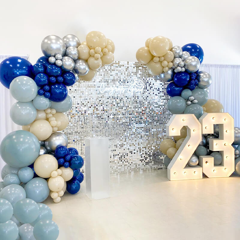 Sliver Sequin Shimmer Backdrop Wall Panels For Birthday Wedding Party Event Decoration