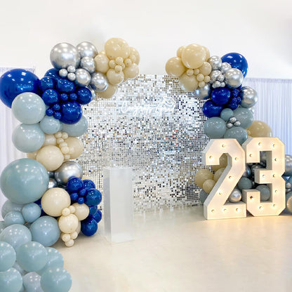 Sliver Sequin Shimmer Backdrop Wall Panels For Birthday Wedding Party Event Decoration