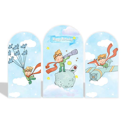 The Little Prince Theme Birthday Party Arch Backdrop Wall Cloth Cover