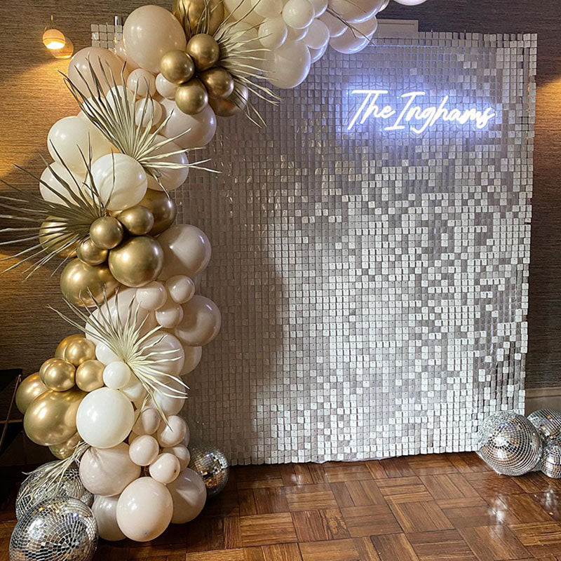 Shimmer Sequin Wall Birthday Party Photo Booth Backdrop- Various colors available Pink Gold Green Sliver White