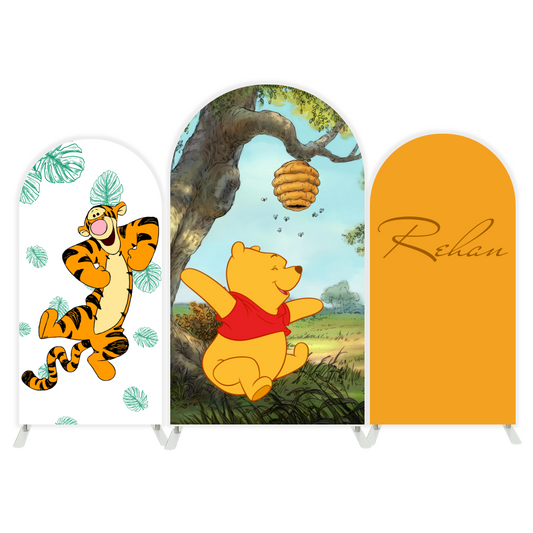 Winnie the pooh arch  Birthday Party Arch Backdrop Wall Cloth Cover